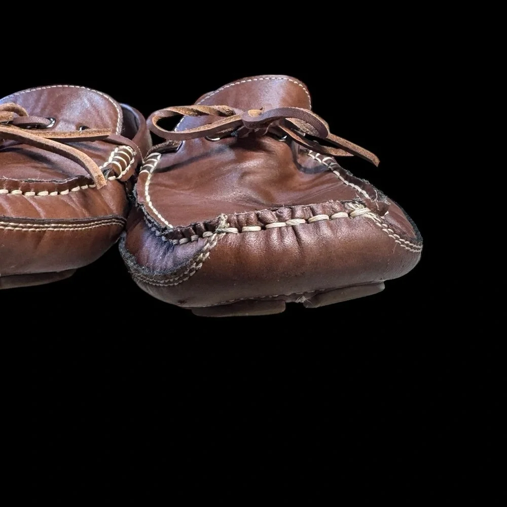 Izod Men's Burton Classic Mocs Tan Boat Shoes w/ Memory Foam insoles Sz 13